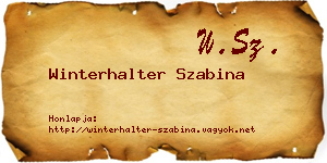 Winterhalter Szabina névjegykártya